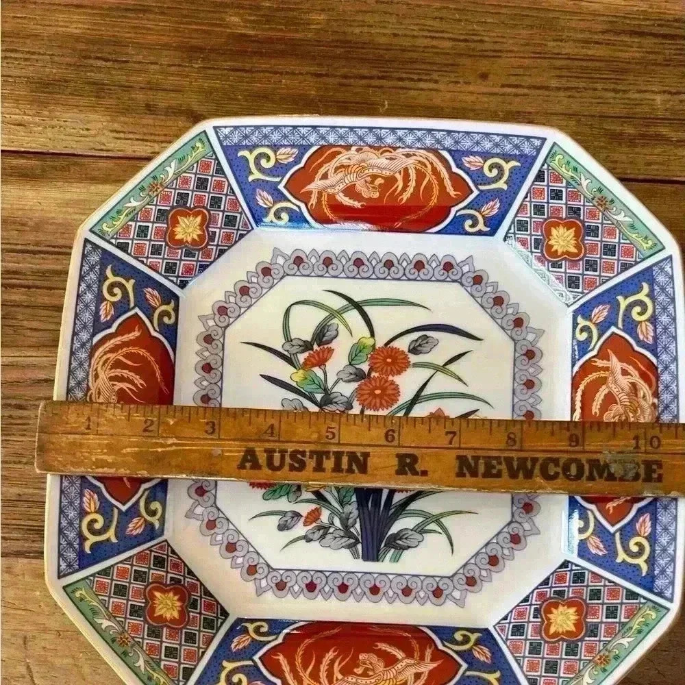 Vintage Japanese Midcentury Modern Plates, set of 2. Arita Fine China & Mann - Picture 5 of 7